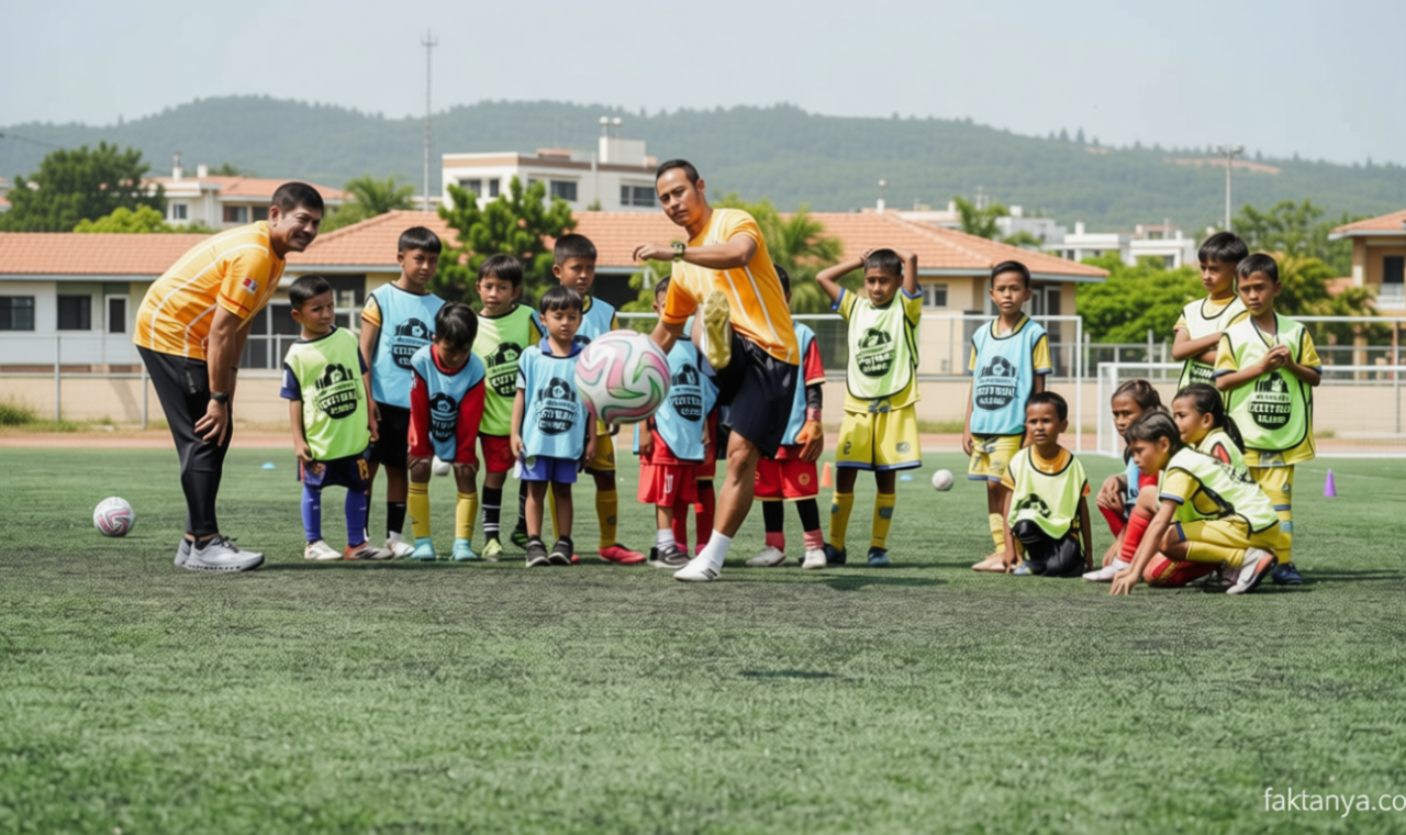 Indra Sjafri, Legenda Persib hingga Bintang Persija Latih Ratusan Anak di Football Clinic