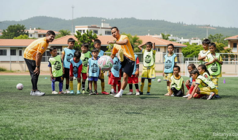 Indra Sjafri, Legenda Persib hingga Bintang Persija Latih Ratusan Anak di Football Clinic