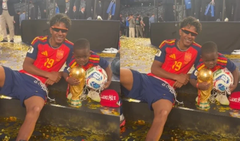 Solving Problems: Gemas! Netizen Dibuat Salfok dengan Adik Lamine Yamal yang Ikut Pegang Trofi Piala Dunia
