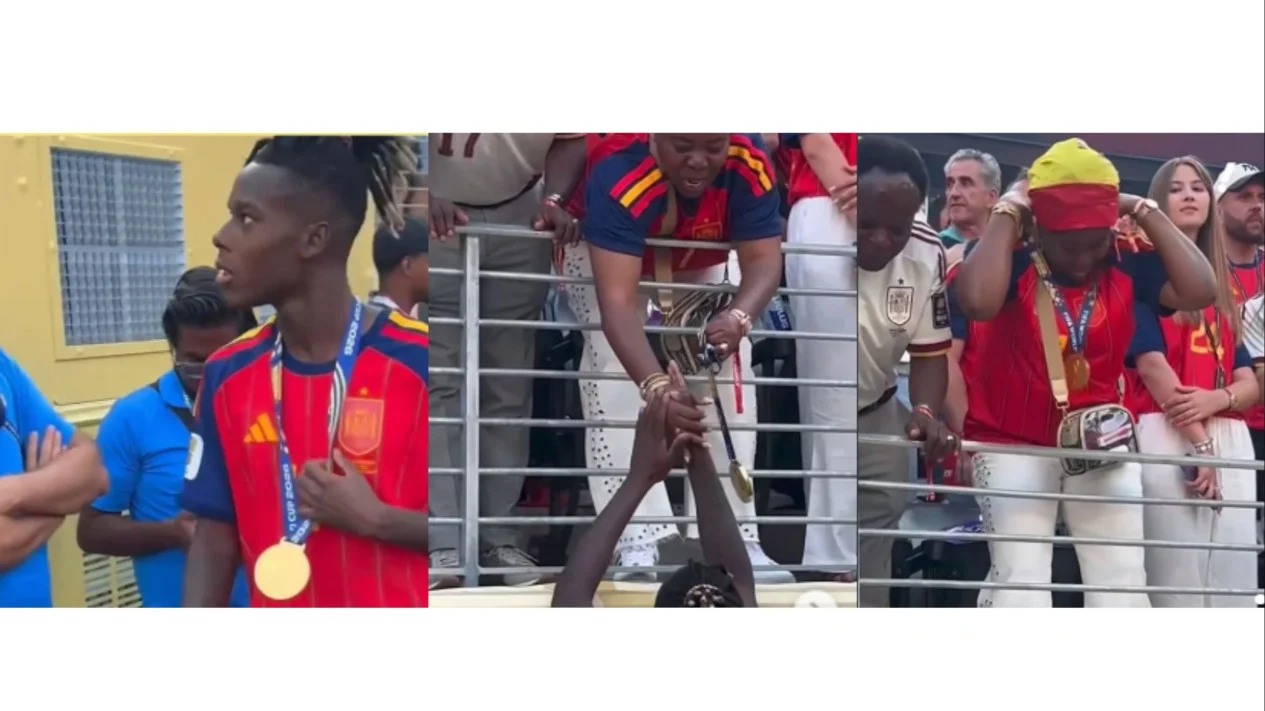 Historic Moment: Haru di Balik Gelar Juara Dunia Spanyol: Nico Williams Lepas Medali Emas untuk Sang Ibu, Kisahnya Bikin Terenyuh