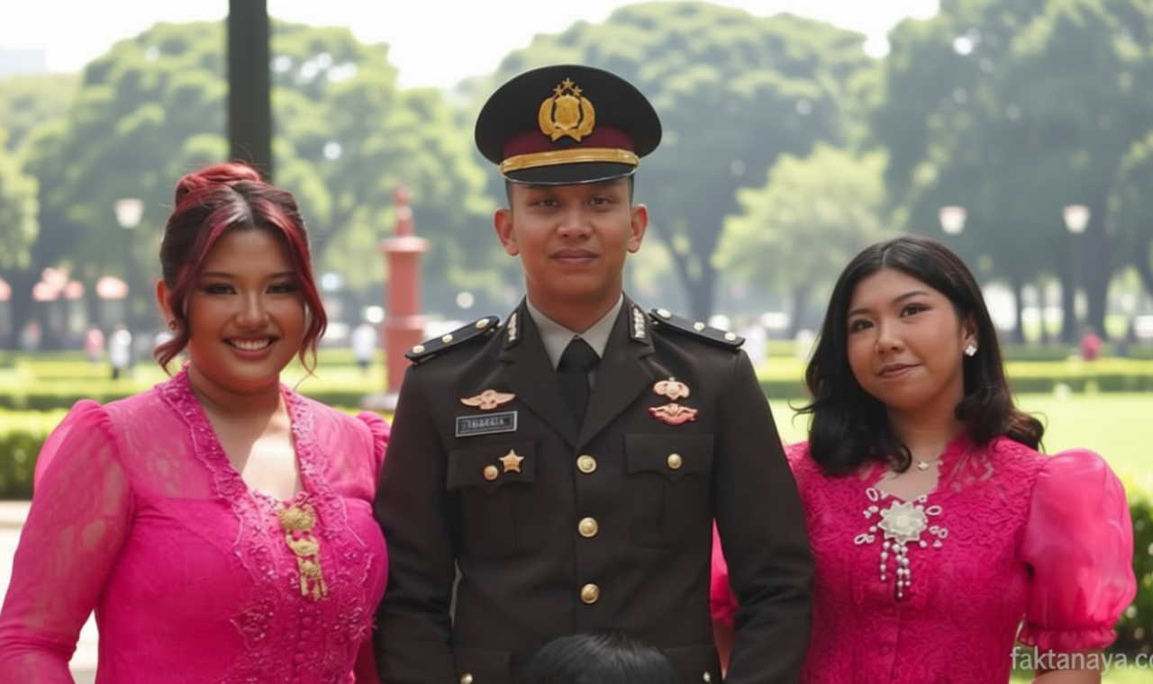 Potret Trisha Eungelica dan Datia Dampingi Tribrata Putra Dilantik Jadi Perwira Polri, Tampil Anggun dengan Kebaya Pink