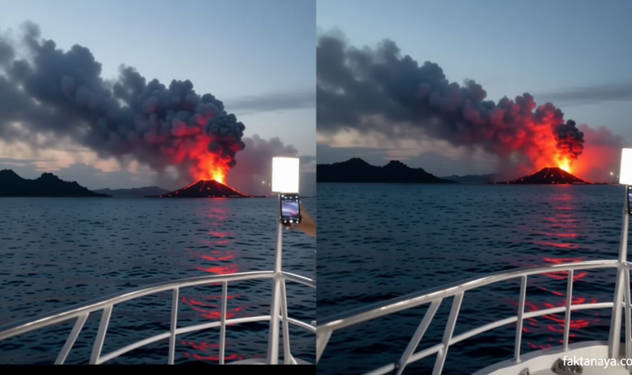Key Issue: Viral! Video Letusan Dahsyat Gunung Anak Krakatau Dipastikan Hoaks, Begini Fakta di Baliknya