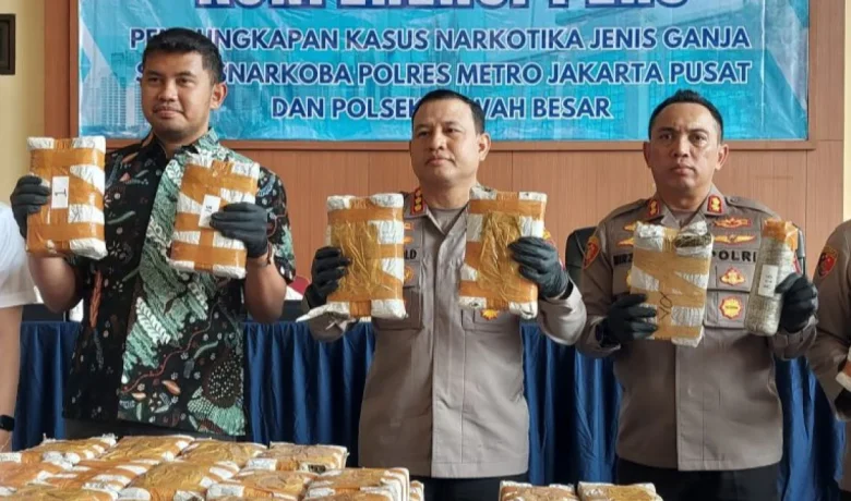 132 Kg Ganja Disita Polres Jakpus Sepanjang Juli 2026, 2 Pengendali Jaringan Narkoba Masih Diburu